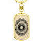 Celestial Black Hole Keychain Stainless Steel or 18k Gold Dog Tag Keyring-Express Your Love Gifts