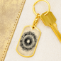 Celestial Black Hole Keychain Stainless Steel or 18k Gold Dog Tag Keyring-Express Your Love Gifts