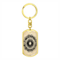 Celestial Black Hole Keychain Stainless Steel or 18k Gold Dog Tag Keyring-Express Your Love Gifts