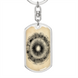 Celestial Black Hole Keychain Stainless Steel or 18k Gold Dog Tag Keyring-Express Your Love Gifts