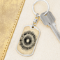Celestial Black Hole Keychain Stainless Steel or 18k Gold Dog Tag Keyring-Express Your Love Gifts
