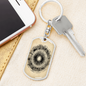 Celestial Black Hole Keychain Stainless Steel or 18k Gold Dog Tag Keyring-Express Your Love Gifts