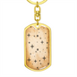 Celestial Black Stars Keychain Stainless Steel or 18k Gold Dog Tag Keyring-Express Your Love Gifts