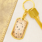 Celestial Black Stars Keychain Stainless Steel or 18k Gold Dog Tag Keyring-Express Your Love Gifts