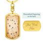 Celestial Black Stars Keychain Stainless Steel or 18k Gold Dog Tag Keyring-Express Your Love Gifts