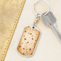 Celestial Black Stars Keychain Stainless Steel or 18k Gold Dog Tag Keyring-Express Your Love Gifts