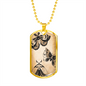 Celestial Butterflies Necklace Stainless Steel or 18k Gold Dog Tag 24" Chain-Express Your Love Gifts