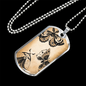 Celestial Butterflies Necklace Stainless Steel or 18k Gold Dog Tag 24" Chain-Express Your Love Gifts