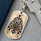 Celestial Butterfly Keychain Stainless Steel or 18k Gold Dog Tag Keyring-Express Your Love Gifts