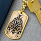 Celestial Butterfly Keychain Stainless Steel or 18k Gold Dog Tag Keyring-Express Your Love Gifts