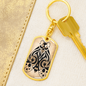 Celestial Butterfly Keychain Stainless Steel or 18k Gold Dog Tag Keyring-Express Your Love Gifts