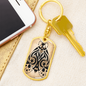Celestial Butterfly Keychain Stainless Steel or 18k Gold Dog Tag Keyring-Express Your Love Gifts