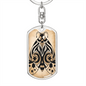 Celestial Butterfly Keychain Stainless Steel or 18k Gold Dog Tag Keyring-Express Your Love Gifts