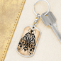 Celestial Butterfly Keychain Stainless Steel or 18k Gold Dog Tag Keyring-Express Your Love Gifts
