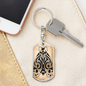 Celestial Butterfly Keychain Stainless Steel or 18k Gold Dog Tag Keyring-Express Your Love Gifts