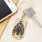 Celestial Butterfly Keychain Stainless Steel or 18k Gold Dog Tag Keyring-Express Your Love Gifts