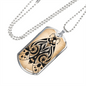 Celestial Butterfly Necklace Stainless Steel or 18k Gold Dog Tag 24" Chain-Express Your Love Gifts
