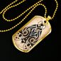 Celestial Butterfly Necklace Stainless Steel or 18k Gold Dog Tag 24" Chain-Express Your Love Gifts