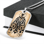 Celestial Butterfly Necklace Stainless Steel or 18k Gold Dog Tag 24" Chain-Express Your Love Gifts