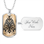 Celestial Butterfly Necklace Stainless Steel or 18k Gold Dog Tag 24" Chain-Express Your Love Gifts