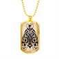 Celestial Butterfly Necklace Stainless Steel or 18k Gold Dog Tag 24" Chain-Express Your Love Gifts