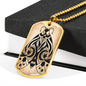 Celestial Butterfly Necklace Stainless Steel or 18k Gold Dog Tag 24" Chain-Express Your Love Gifts
