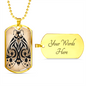 Celestial Butterfly Necklace Stainless Steel or 18k Gold Dog Tag 24" Chain-Express Your Love Gifts