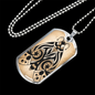Celestial Butterfly Necklace Stainless Steel or 18k Gold Dog Tag 24" Chain-Express Your Love Gifts