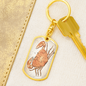 Celestial Crab Keychain Stainless Steel or 18k Gold Dog Tag Keyring-Express Your Love Gifts