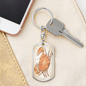 Celestial Crab Keychain Stainless Steel or 18k Gold Dog Tag Keyring-Express Your Love Gifts