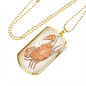 Celestial Crab Necklace Stainless Steel or 18k Gold Dog Tag 24" Chain-Express Your Love Gifts