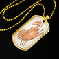 Celestial Crab Necklace Stainless Steel or 18k Gold Dog Tag 24" Chain-Express Your Love Gifts