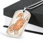 Celestial Crab Necklace Stainless Steel or 18k Gold Dog Tag 24" Chain-Express Your Love Gifts