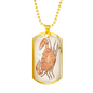 Celestial Crab Necklace Stainless Steel or 18k Gold Dog Tag 24" Chain-Express Your Love Gifts