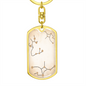 Celestial DNA Keychain Stainless Steel or 18k Gold Dog Tag Keyring-Express Your Love Gifts