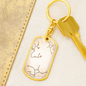 Celestial DNA Keychain Stainless Steel or 18k Gold Dog Tag Keyring-Express Your Love Gifts