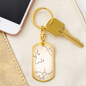 Celestial DNA Keychain Stainless Steel or 18k Gold Dog Tag Keyring-Express Your Love Gifts