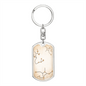 Celestial DNA Keychain Stainless Steel or 18k Gold Dog Tag Keyring-Express Your Love Gifts