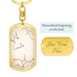 Celestial DNA Keychain Stainless Steel or 18k Gold Dog Tag Keyring-Express Your Love Gifts