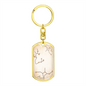 Celestial DNA Keychain Stainless Steel or 18k Gold Dog Tag Keyring-Express Your Love Gifts
