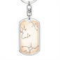 Celestial DNA Keychain Stainless Steel or 18k Gold Dog Tag Keyring-Express Your Love Gifts