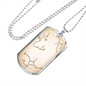 Celestial DNA Necklace Stainless Steel or 18k Gold Dog Tag 24" Chain-Express Your Love Gifts