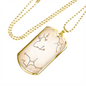 Celestial DNA Necklace Stainless Steel or 18k Gold Dog Tag 24" Chain-Express Your Love Gifts