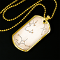 Celestial DNA Necklace Stainless Steel or 18k Gold Dog Tag 24" Chain-Express Your Love Gifts
