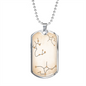 Celestial DNA Necklace Stainless Steel or 18k Gold Dog Tag 24" Chain-Express Your Love Gifts