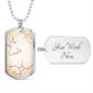 Celestial DNA Necklace Stainless Steel or 18k Gold Dog Tag 24" Chain-Express Your Love Gifts