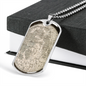 Celestial Earth Globe Necklace Stainless Steel or 18k Gold Dog Tag 24" Chain-Express Your Love Gifts