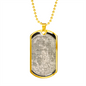 Celestial Earth Globe Necklace Stainless Steel or 18k Gold Dog Tag 24" Chain-Express Your Love Gifts