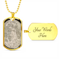 Celestial Earth Globe Necklace Stainless Steel or 18k Gold Dog Tag 24" Chain-Express Your Love Gifts