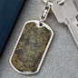 Celestial Etching Keychain Stainless Steel or 18k Gold Dog Tag Keyring-Express Your Love Gifts